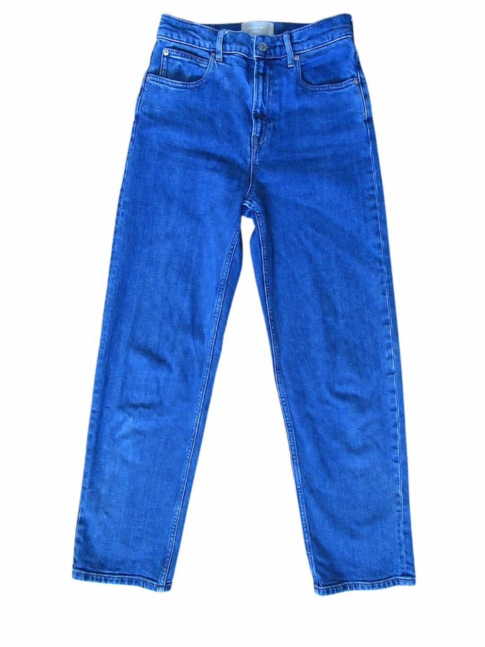 Everlane 'The Way High Jean' Medium Wash Cropped Jean | Size 26 Long